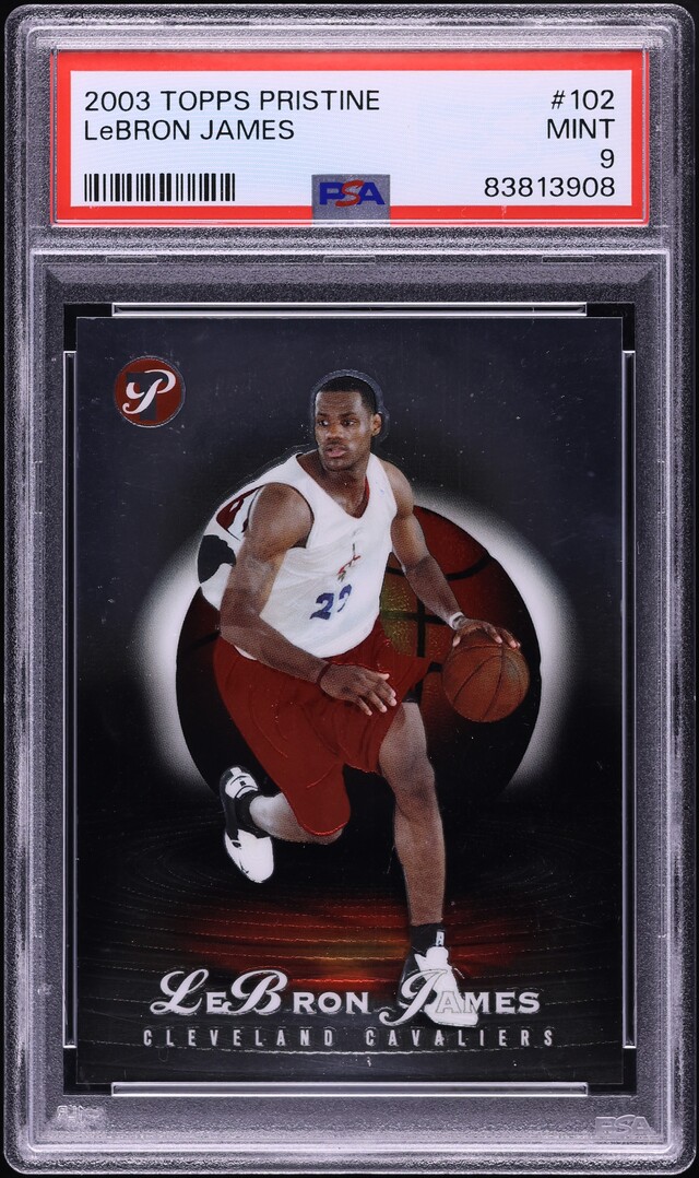 2003 Topps Pristine LeBron James ROOKIE /999 #102 PSA 9 MINT