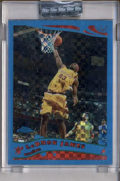 2005-06 Topps Chrome Blue Xfractor #102 Lebron James /90