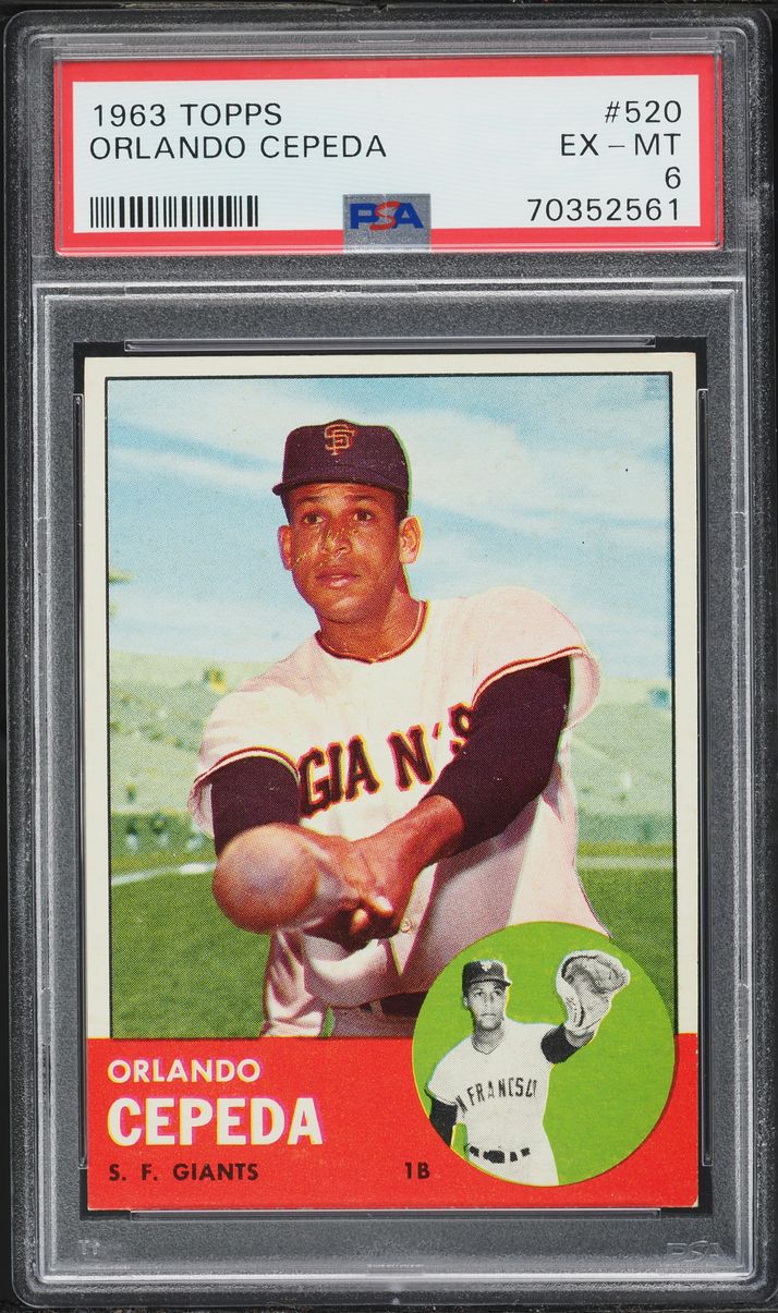 1963 Topps Orlando Cepeda #520 PSA 6 EXMT