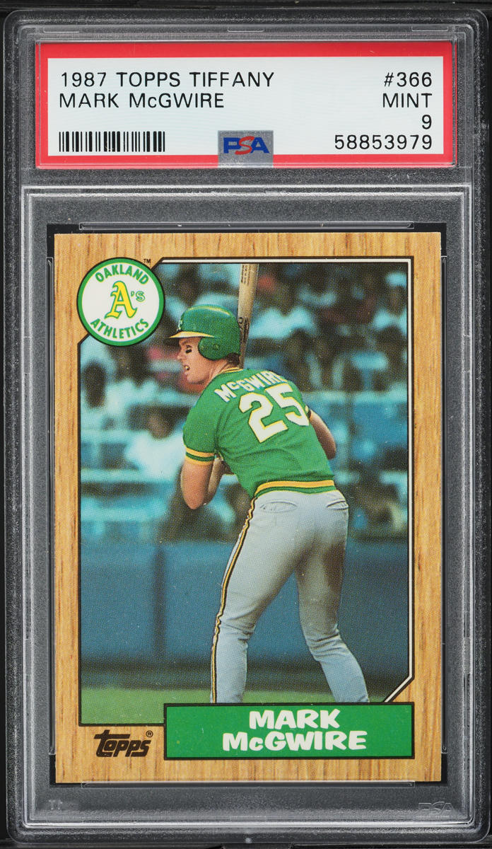 1987 Topps Tiffany Mark McGwire ROOKIE #366 PSA 9 MINT