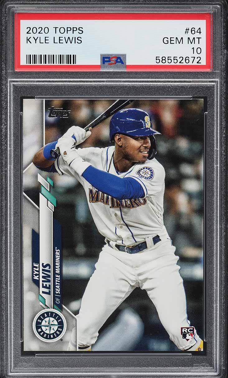 2020 Topps Kyle Lewis ROOKIE #64 PSA 10 GEM MINT
