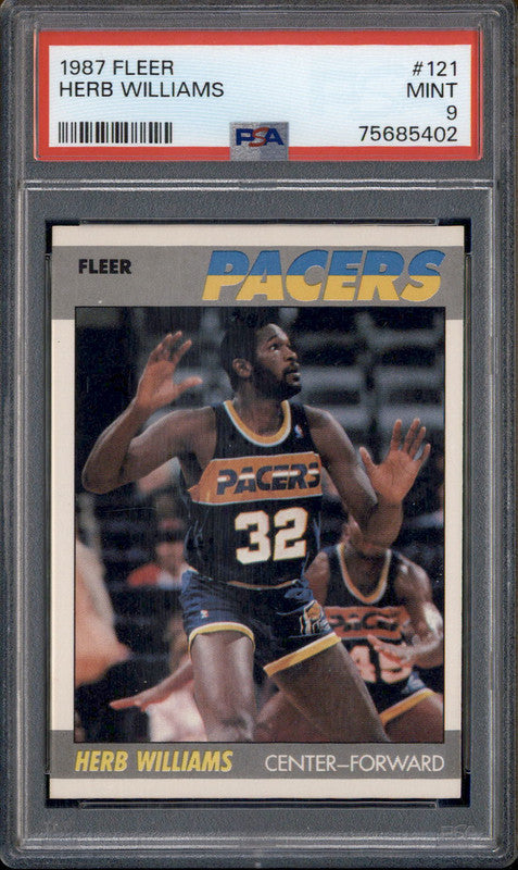 1987 Fleer #121 Herb Williams PSA 9