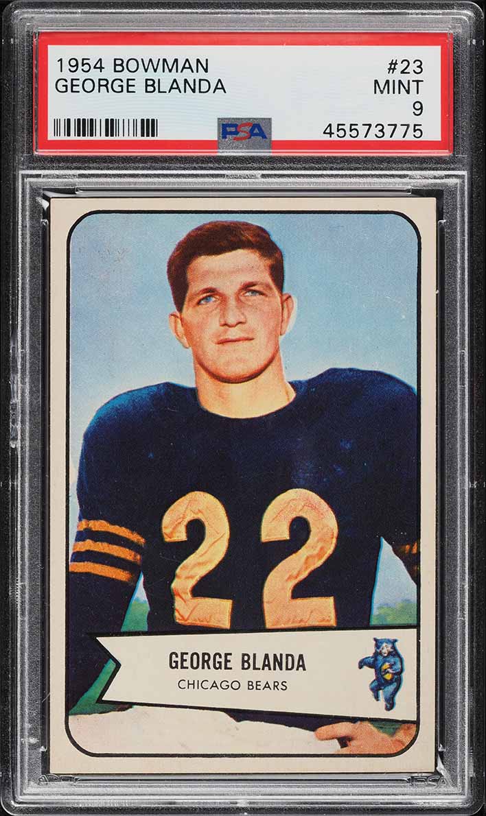 1954 Bowman Football George Blanda ROOKIE #23 PSA 9 MINT