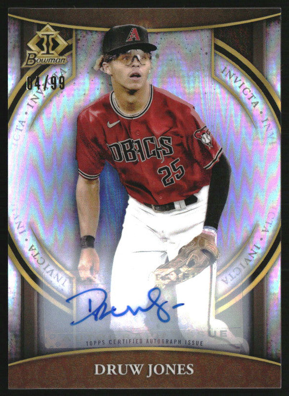 2023 Bowman Bowman Invicta Autographs #BI-2 Druw Jones Autograph Auto /99
