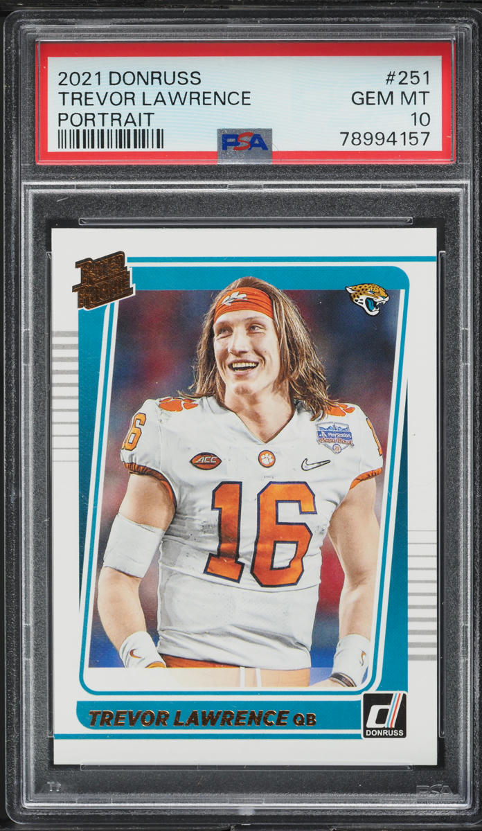 2021 Donruss Football Portrait Trevor Lawrence ROOKIE #251 PSA 10 GEM MINT