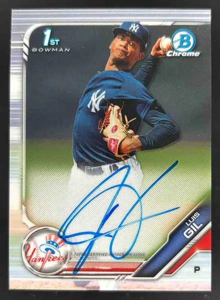 2019 Bowman Chrome Autographs #CPA-LGI Luis Gil RC Auto