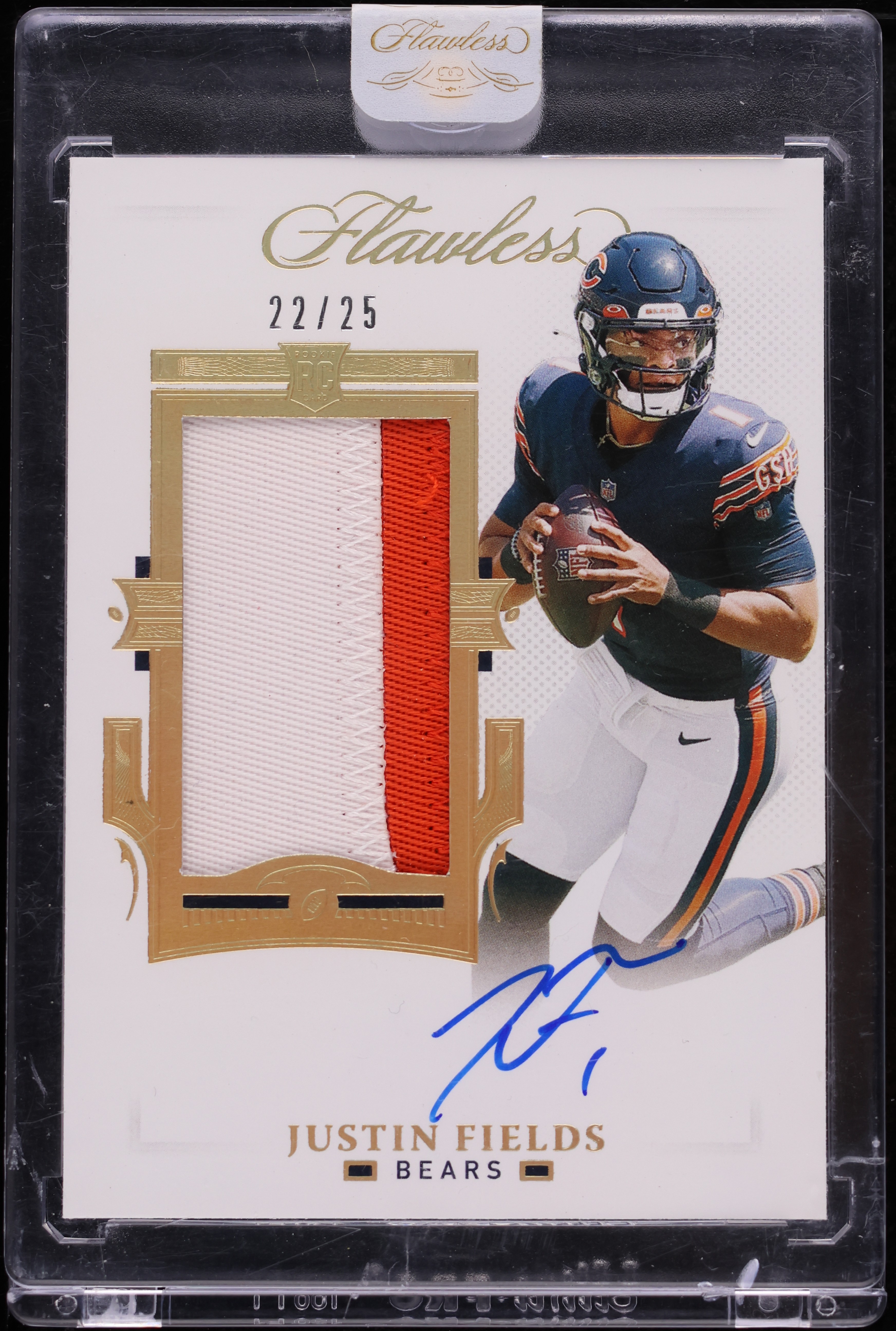 2021 Panini Flawless Justin Fields ROOKIE PATCH AUTO /25 #RPA-JFI