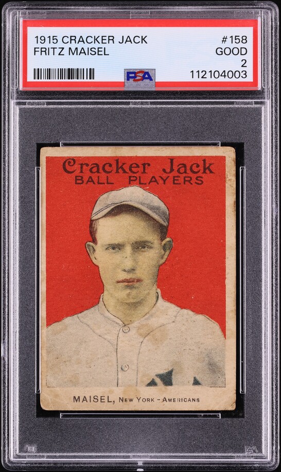 1915 Cracker Jack Fritz Maisel #158 PSA 2 GD