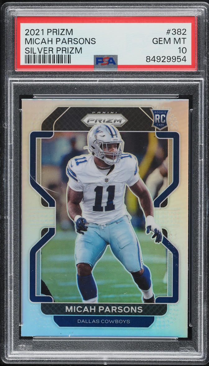 2021 Panini Prizm Silver Micah Parsons ROOKIE #382 PSA 10 GEM MINT