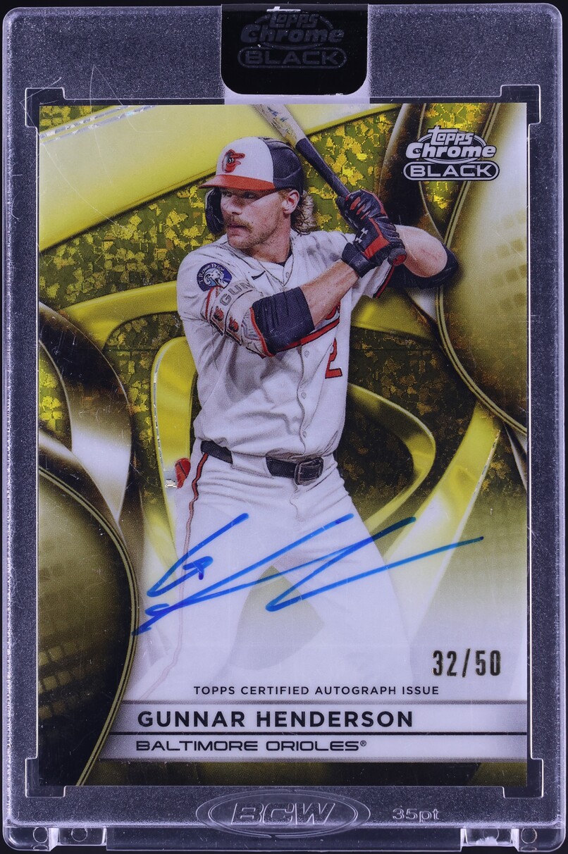 2025 Topps Chrome Black Gold Mini-Diamond Refractor Gunnar Henderson AUTO /50