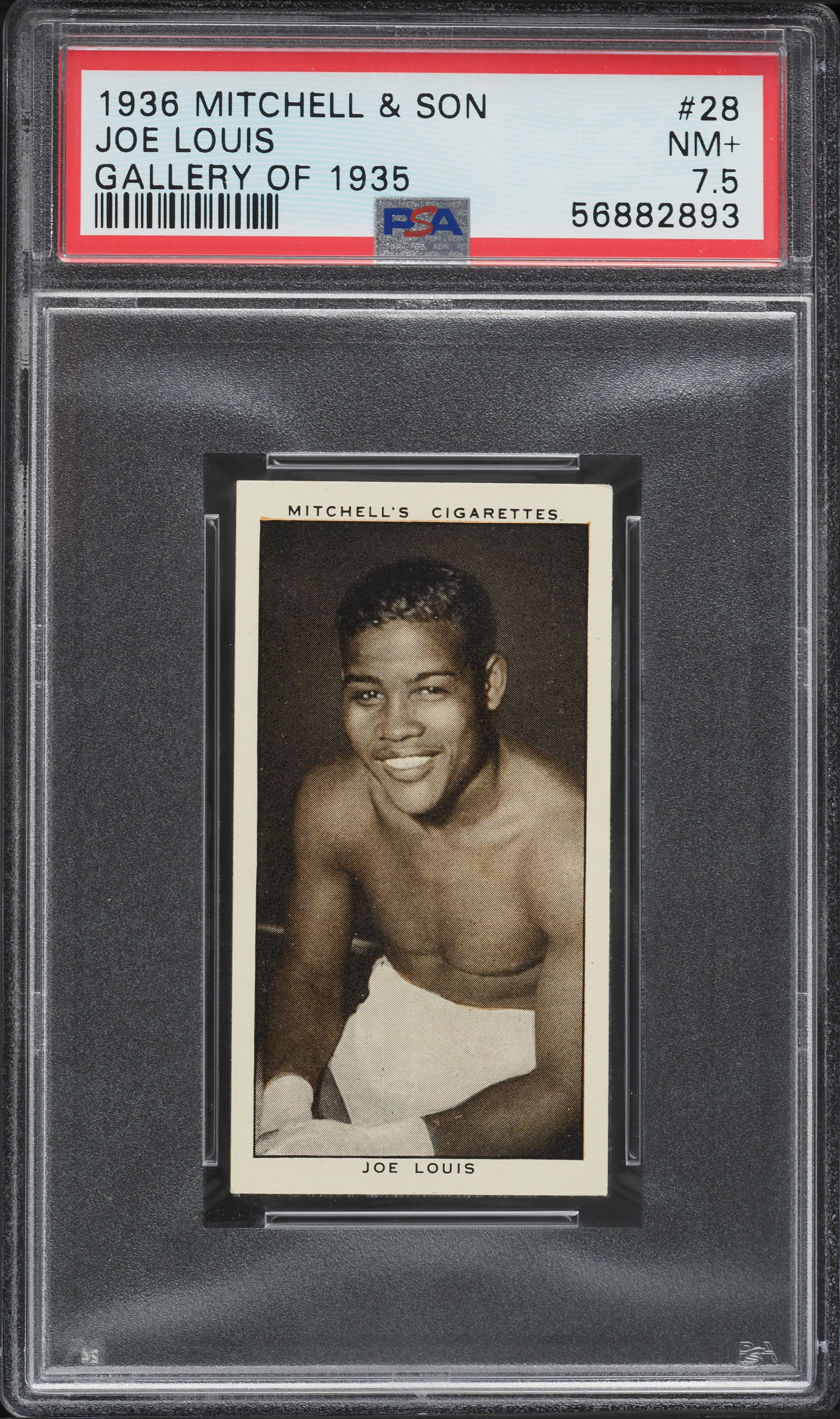 1936 Mitchell & Son Gallery Of '35 Joe Louis ROOKIE #28 PSA 7.5 NRMT+