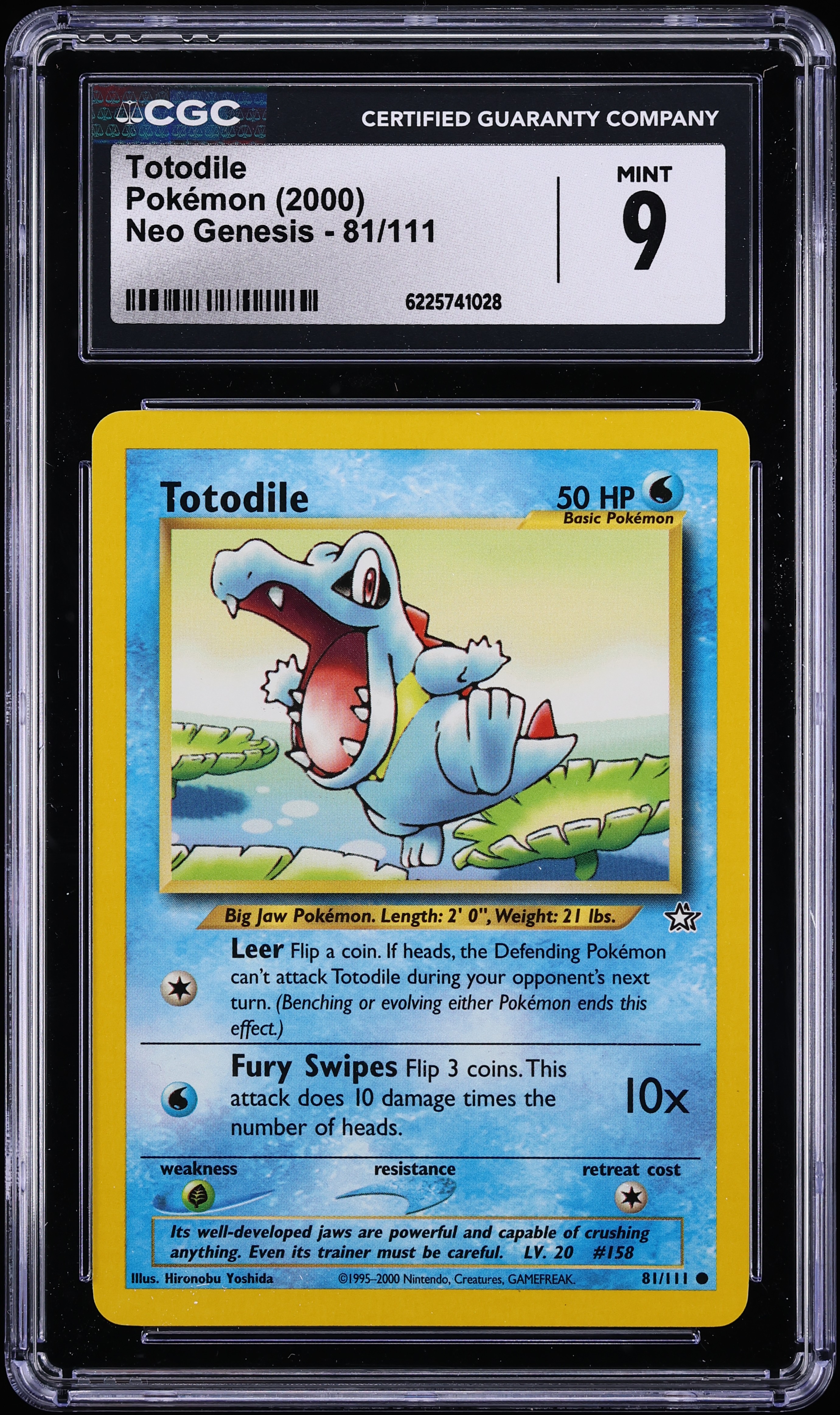 2000 Pokemon Neo Genesis Totodile #81 CGC 9 MINT