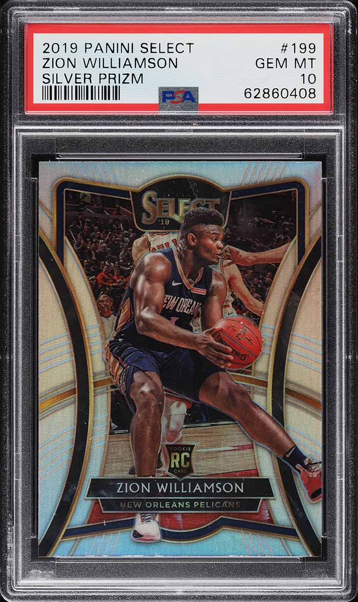 2019 Select Premier Level Silver Prizm Zion Williamson ROOKIE PSA 10 GEM MINT