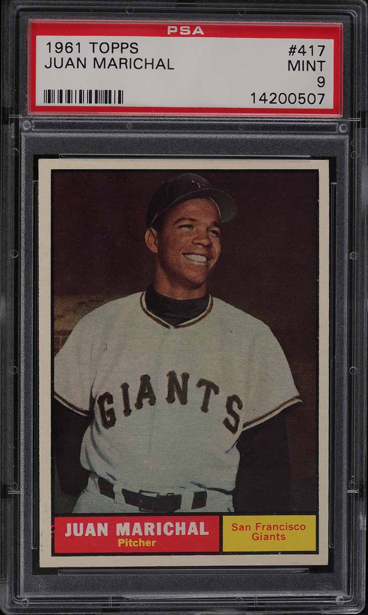1961 Topps Juan Marichal SP ROOKIE #417 PSA 9 MINT