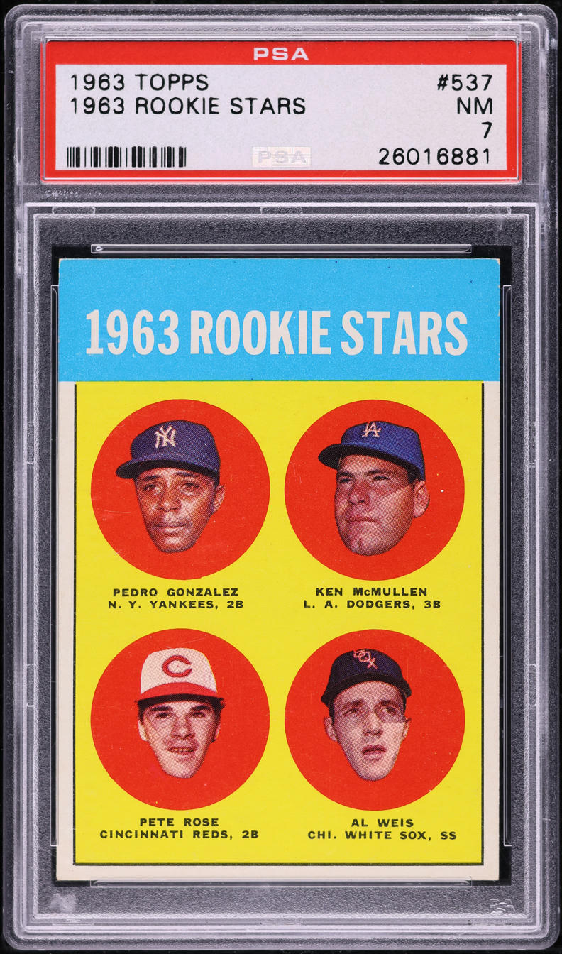1963 Topps Pete Rose ROOKIE #537 PSA 7 NRMT