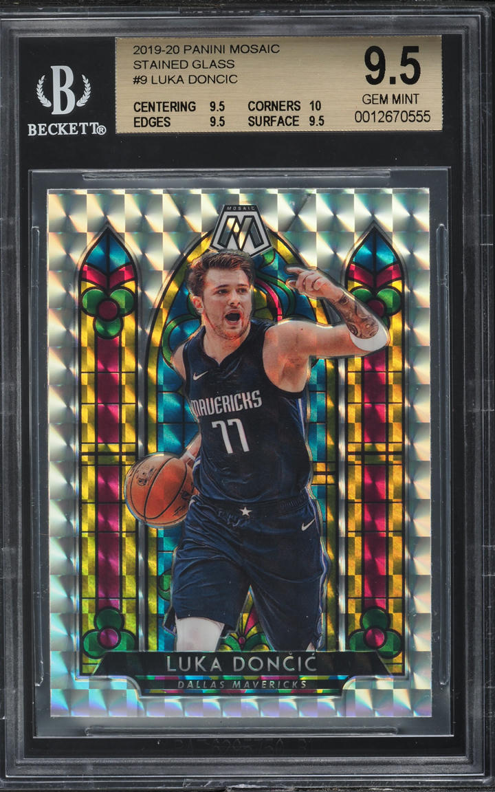 2019 Panini Mosaic Stained Glass Luka Doncic #9 BGS 9.5 GEM MINT