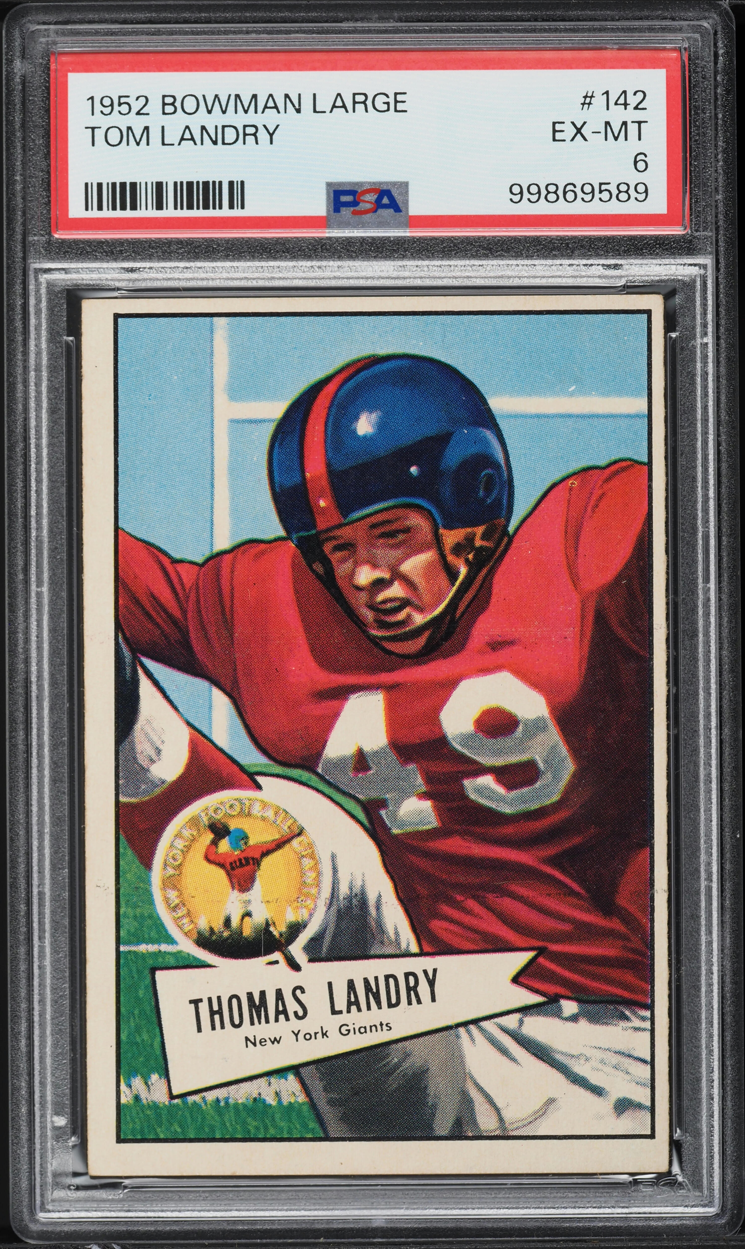 1952 Bowman Large Tom Landry #142 PSA 6 EXMT
