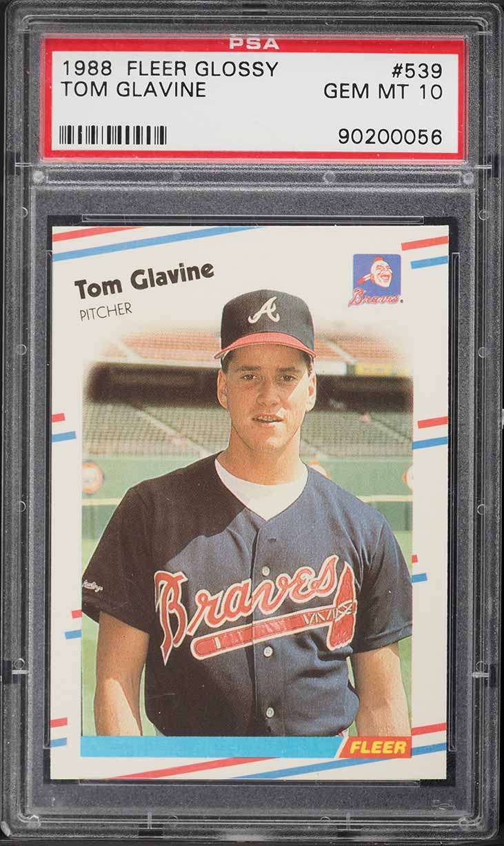 1988 Fleer Glossy Tom Glavine ROOKIE #539 PSA 10 GEM MINT