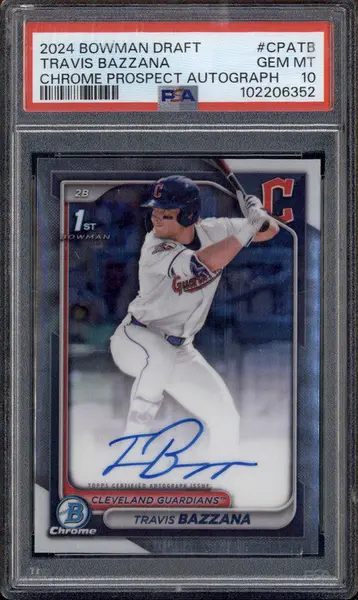 2024 Bowman Chrome Autographs #CPATB Travis Bazzana RC Auto PSA 10