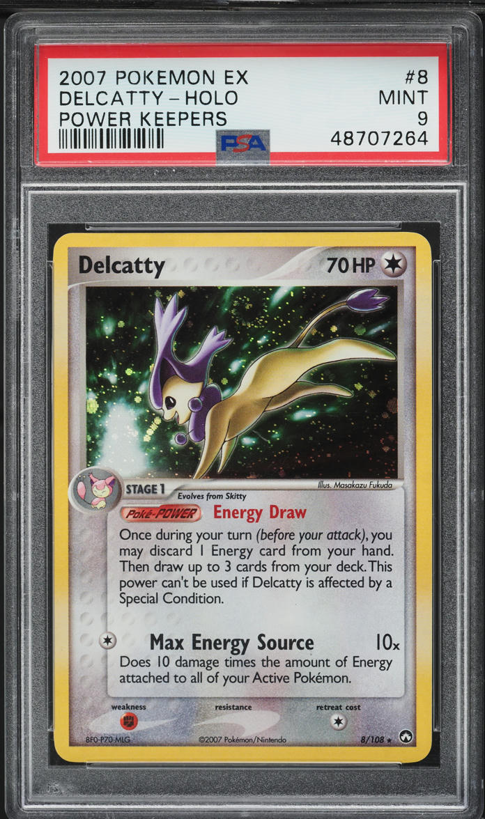 2007 Pokemon EX Power Keepers Holo Delcatty #8 PSA 9 MINT