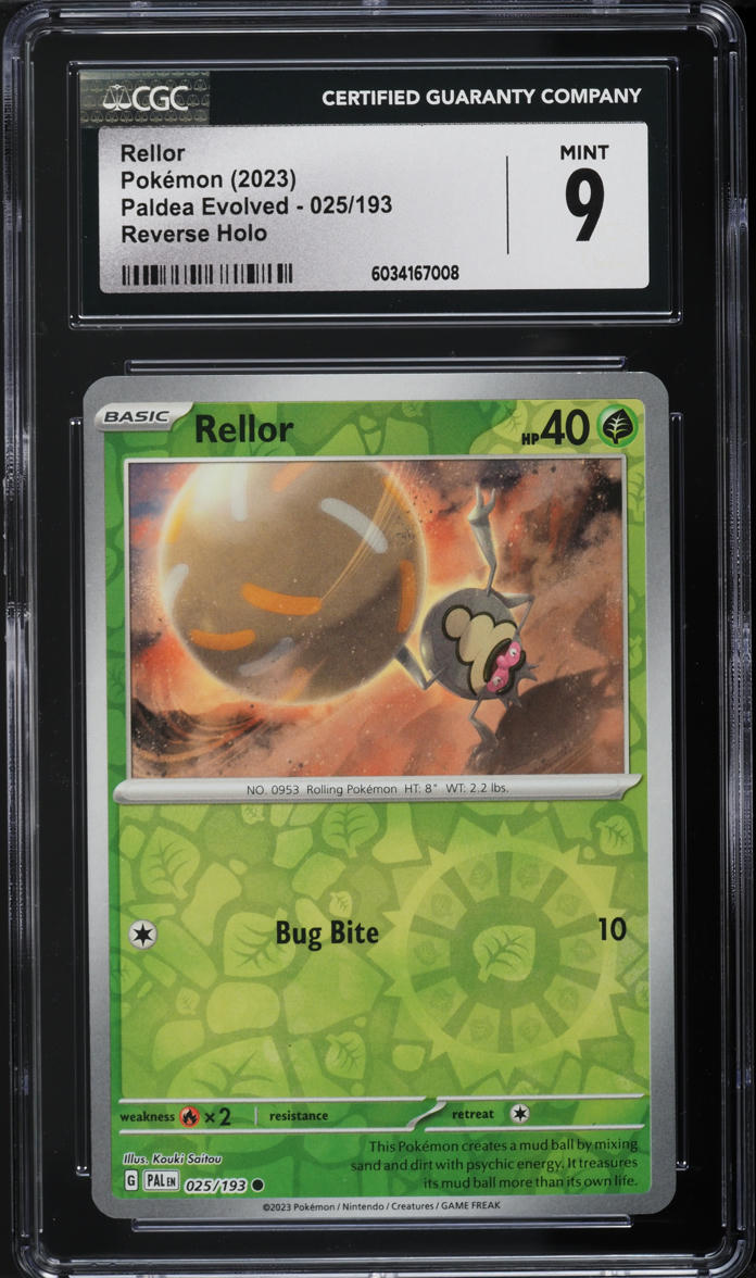 2023 Pokemon Scarlet & Violet Paldea Evolved Reverse Holo Rellor #25 CGC 9 MINT