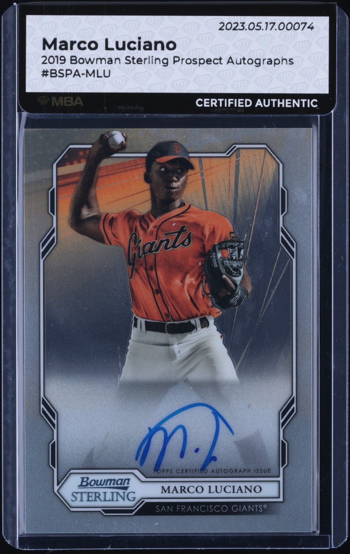 Marco Luciano #BSPA-MLU 2019 Bowman Sterling Baseball Prospect Autographs