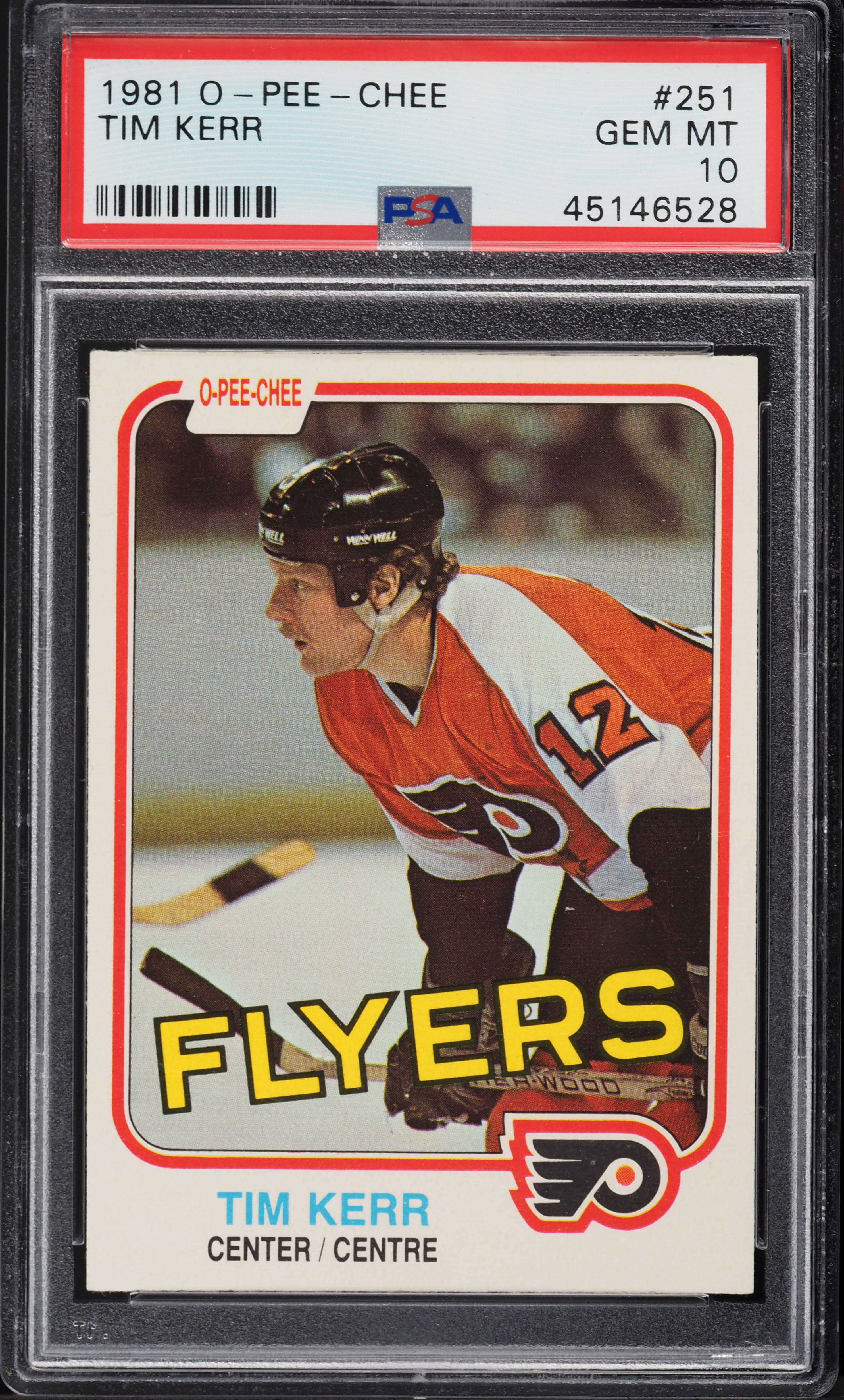 1981 O-Pee-Chee Hockey Tim Kerr ROOKIE #251 PSA 10 GEM MINT