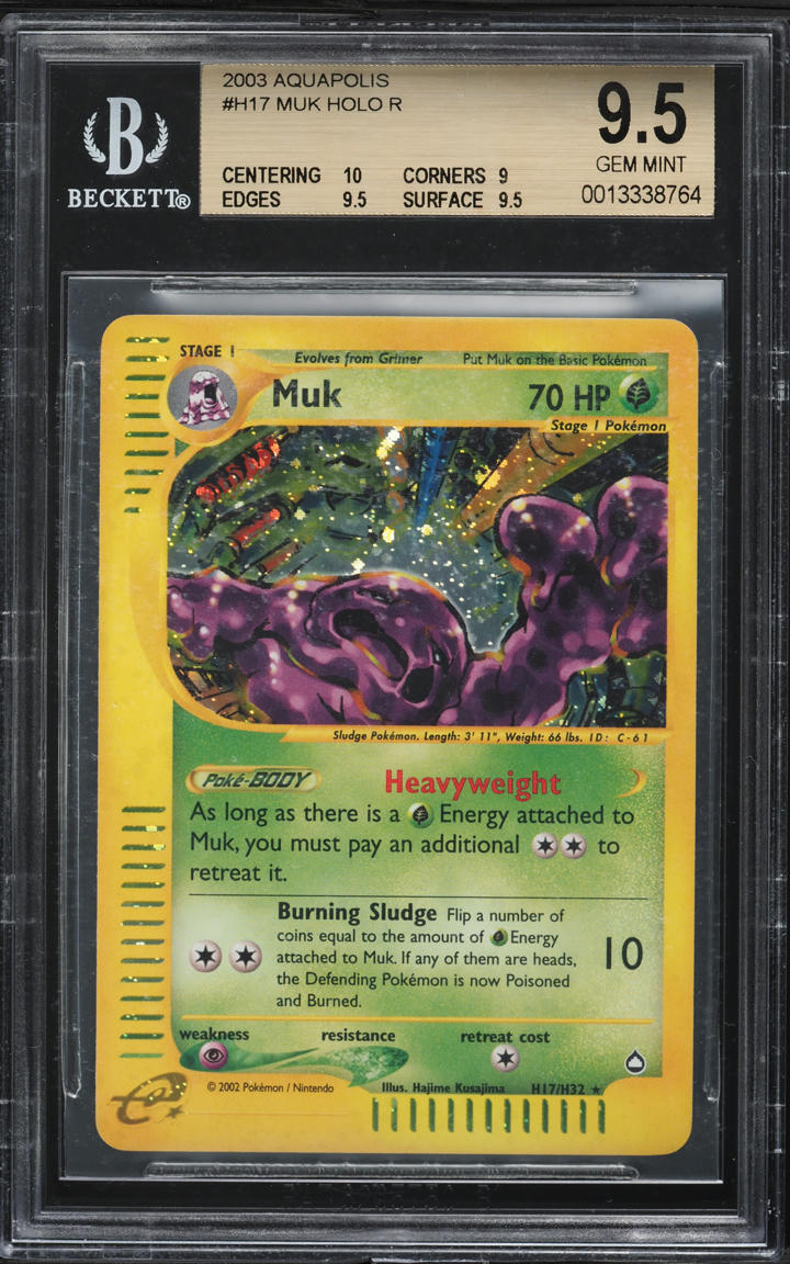 2003 Pokemon Aquapolis Holo Muk #H17 BGS 9.5 GEM MINT