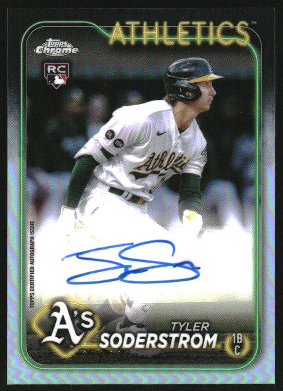 2024 Topps Chrome Update Autographs Refractor #TS Tyler Soderstrom RC Auto /499