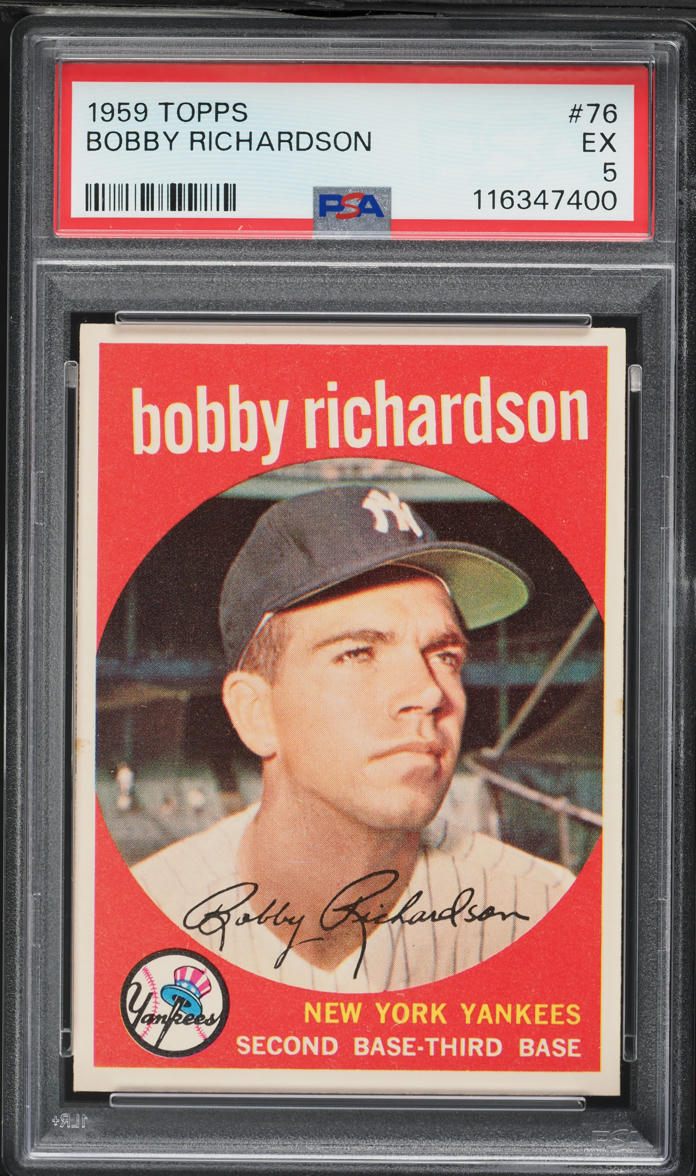 1959 Topps Bobby Richardson #76 PSA 5 EX