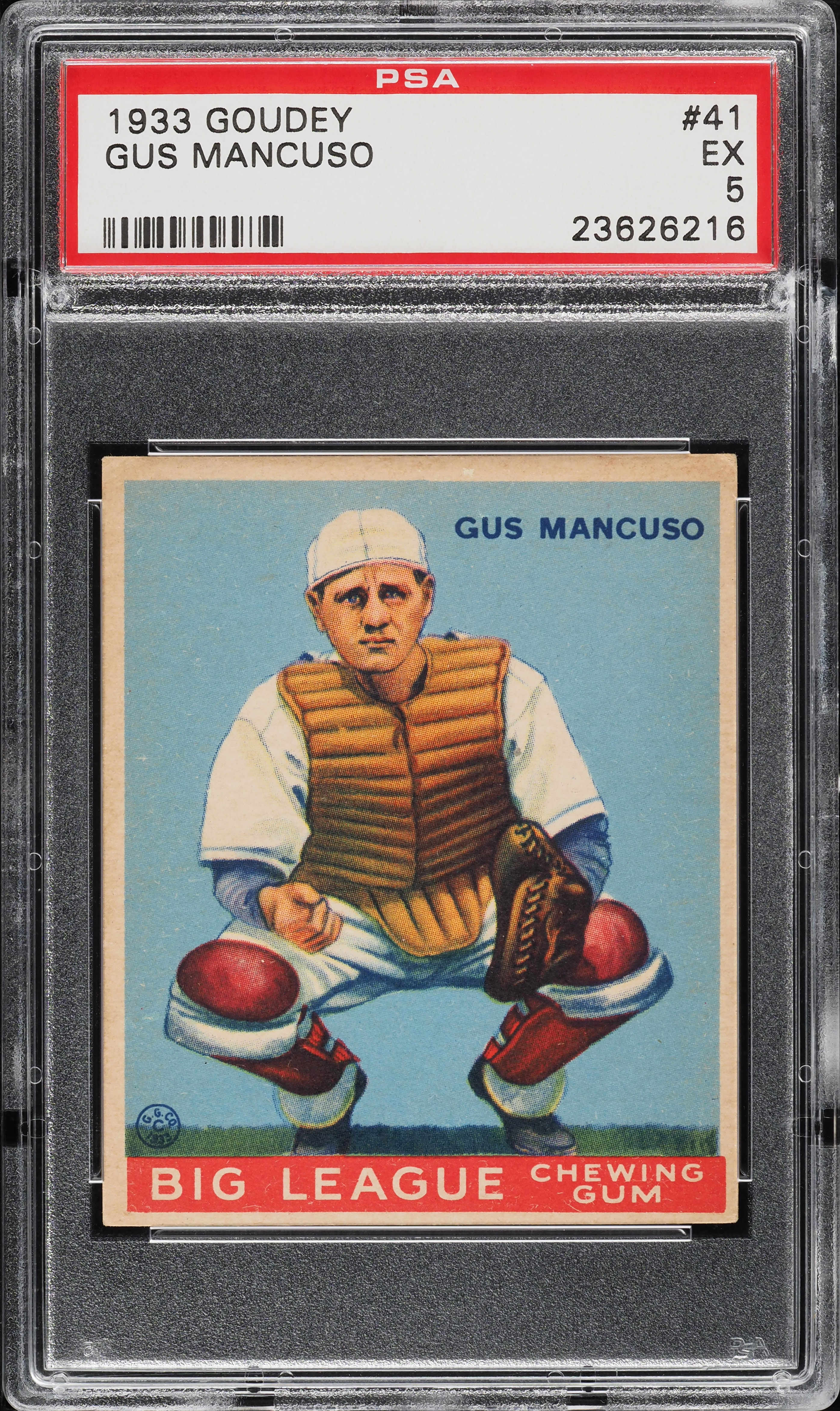 1933 Goudey Gus Mancuso #41 PSA 5 EX