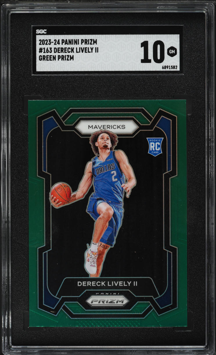 2023 Panini Prizm Green Dereck Lively II ROOKIE #163 SGC 10 GEM MINT
