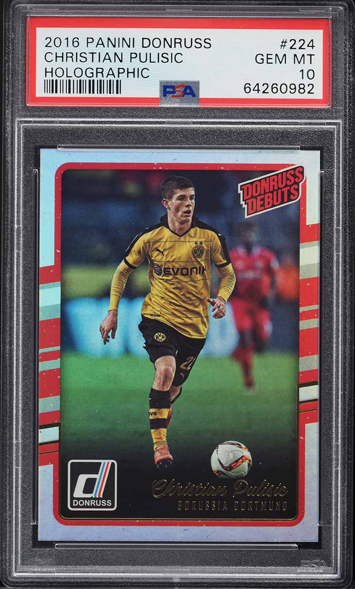 2016 Donruss Holographic Christian Pulisic ROOKIE #224 PSA 10 GEM MINT