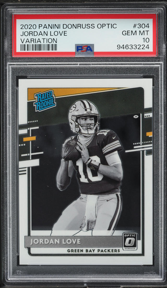 2020 Donruss Optic Variation Jordan Love ROOKIE #304 PSA 10 GEM MINT