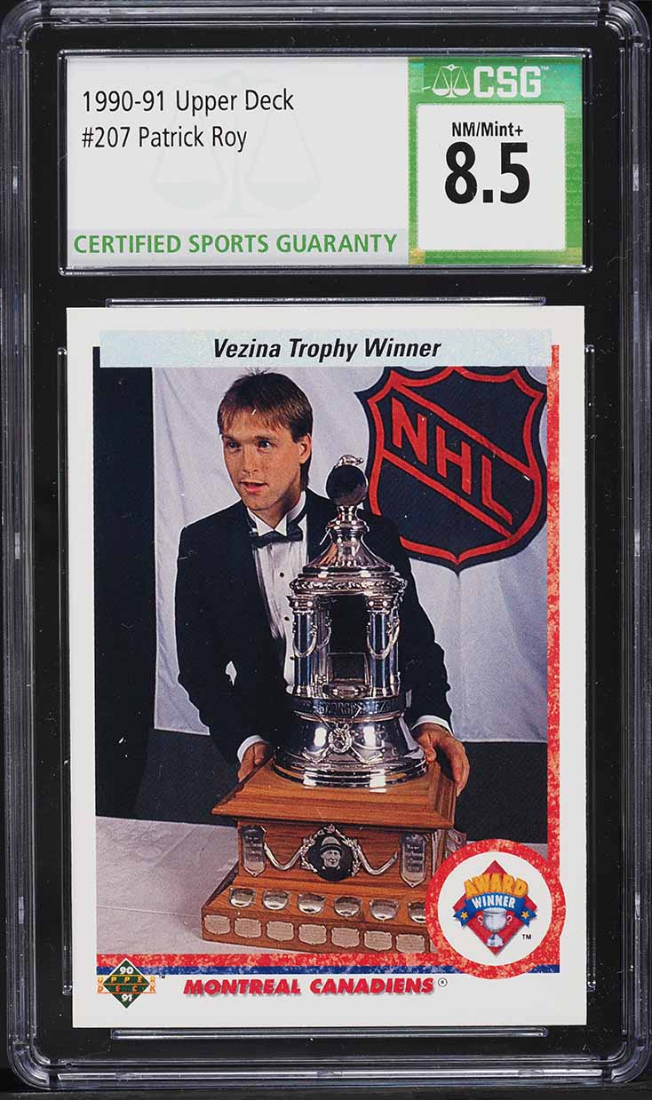 1990 Upper Deck Hockey Patrick Roy #207 CSG 8.5 NM-MT+