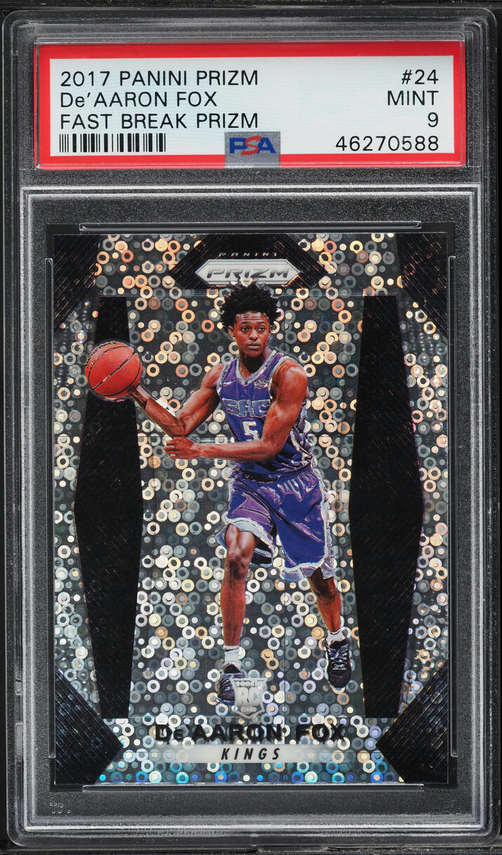 2017 Panini Prizm Fast Break De'Aaron Fox ROOKIE #24 PSA 9 MINT
