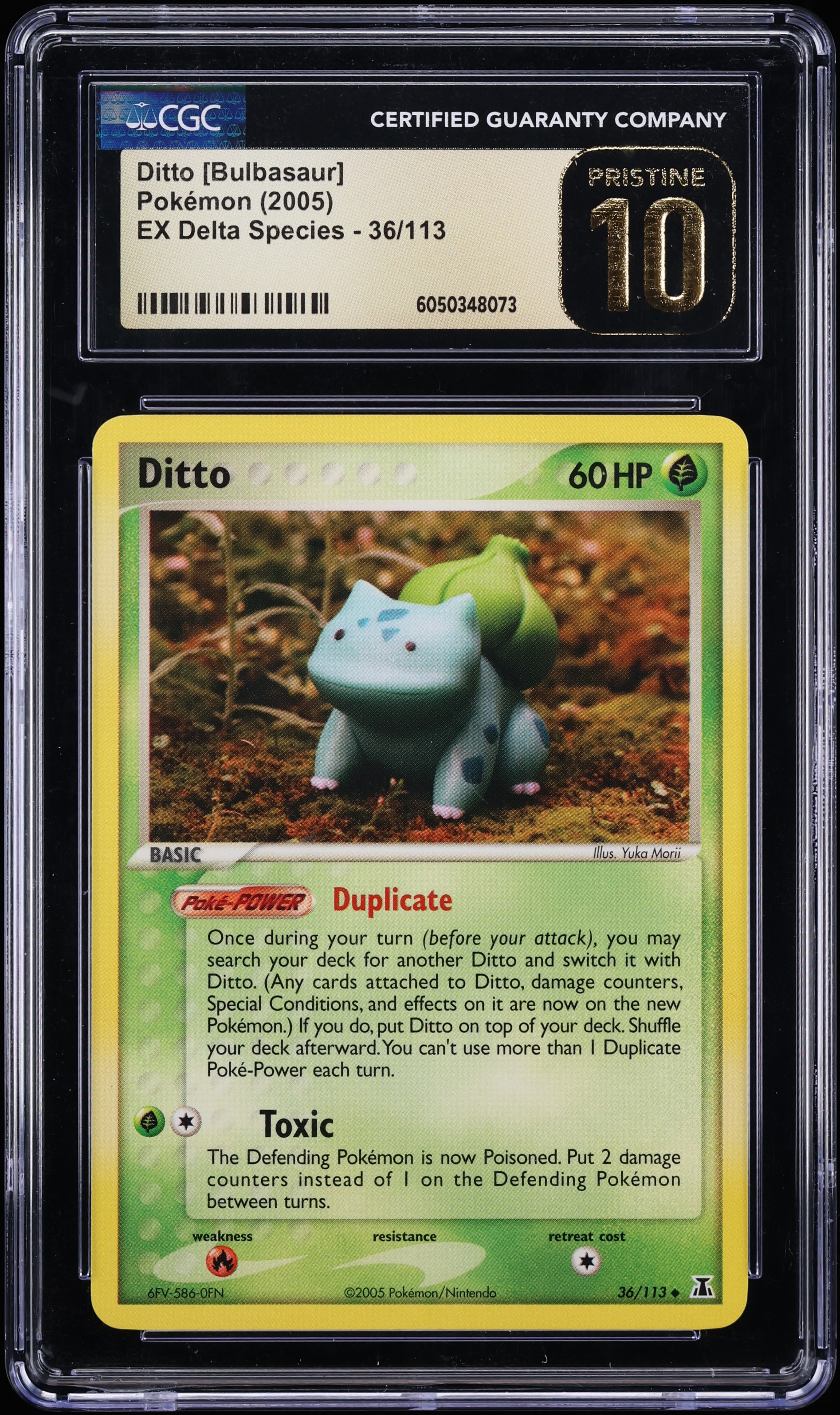 2005 Pokemon EX Delta Species Ditto Bulbasaur #36 CGC 10 PRISTINE
