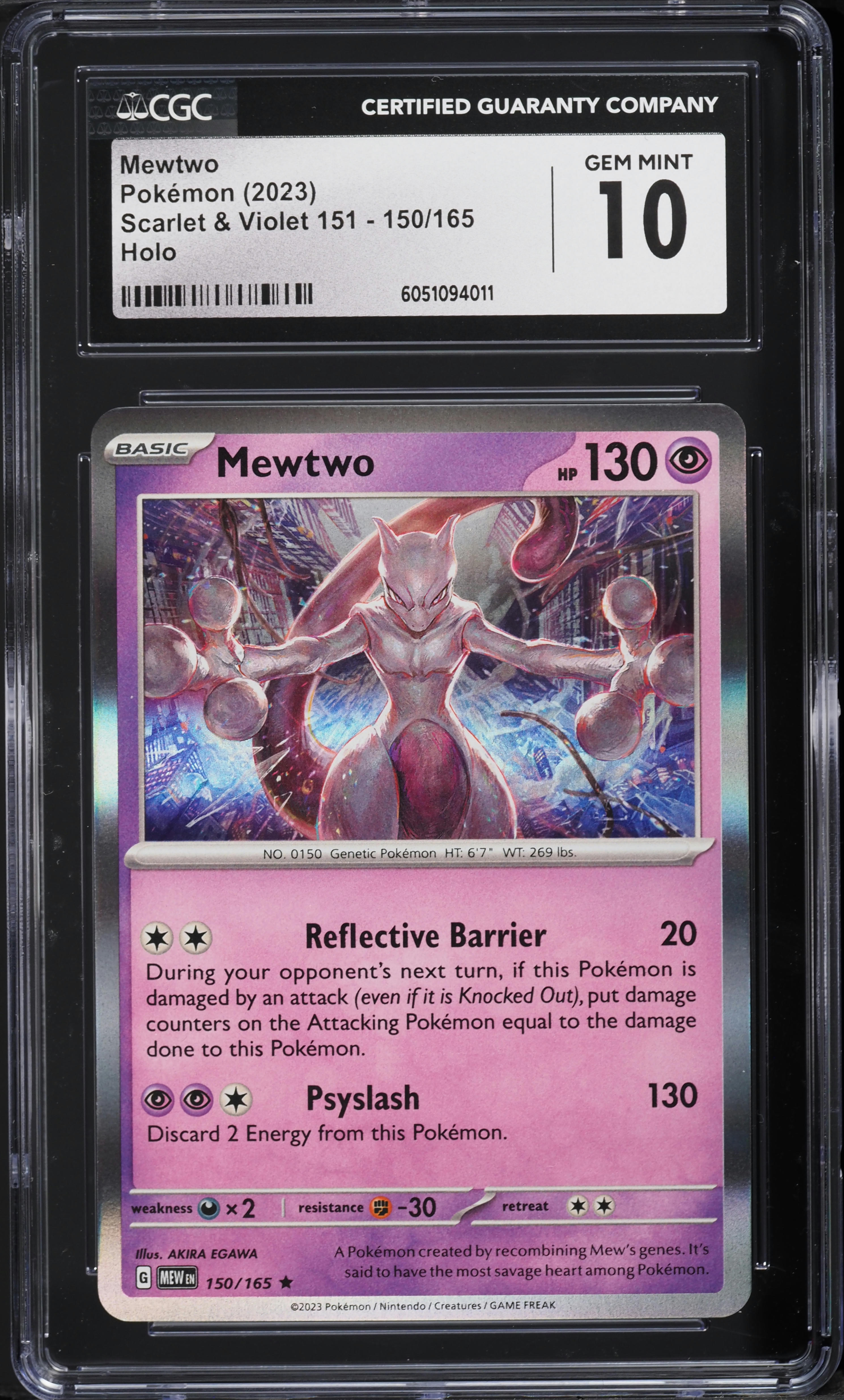 2023 Pokemon Scarlet & Violet 151 Holo Mewtwo #150 CGC 10 GEM MINT