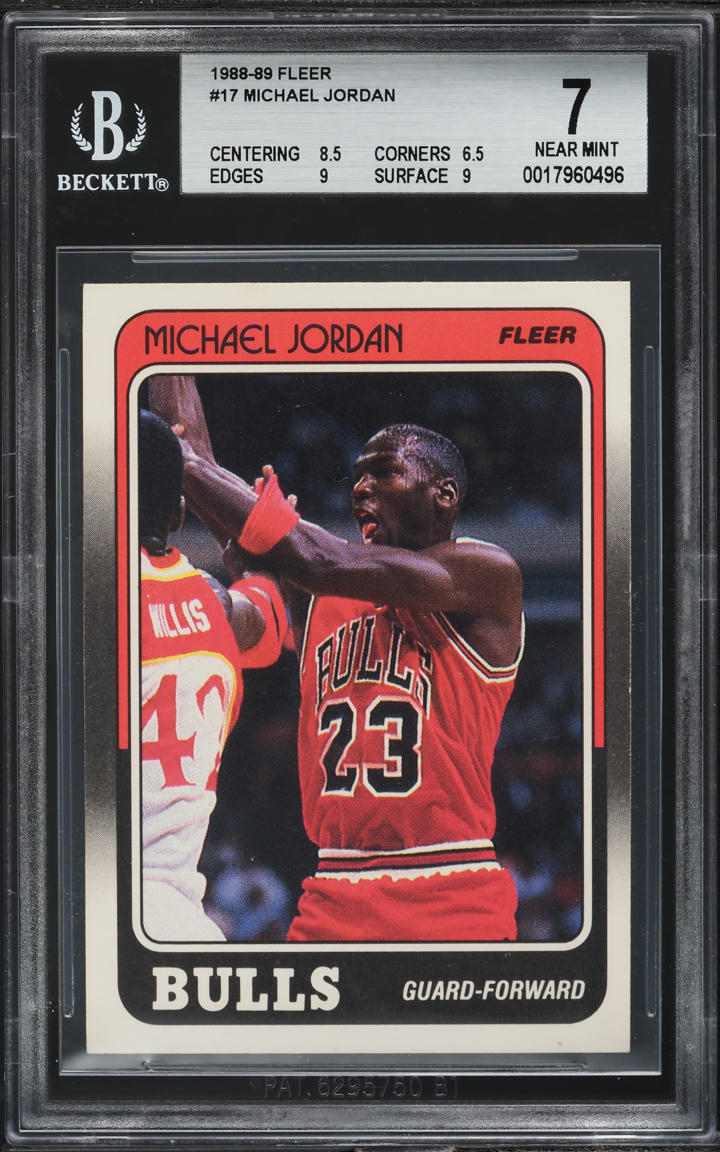 1988 Fleer Basketball Michael Jordan #17 BGS 7 NRMT