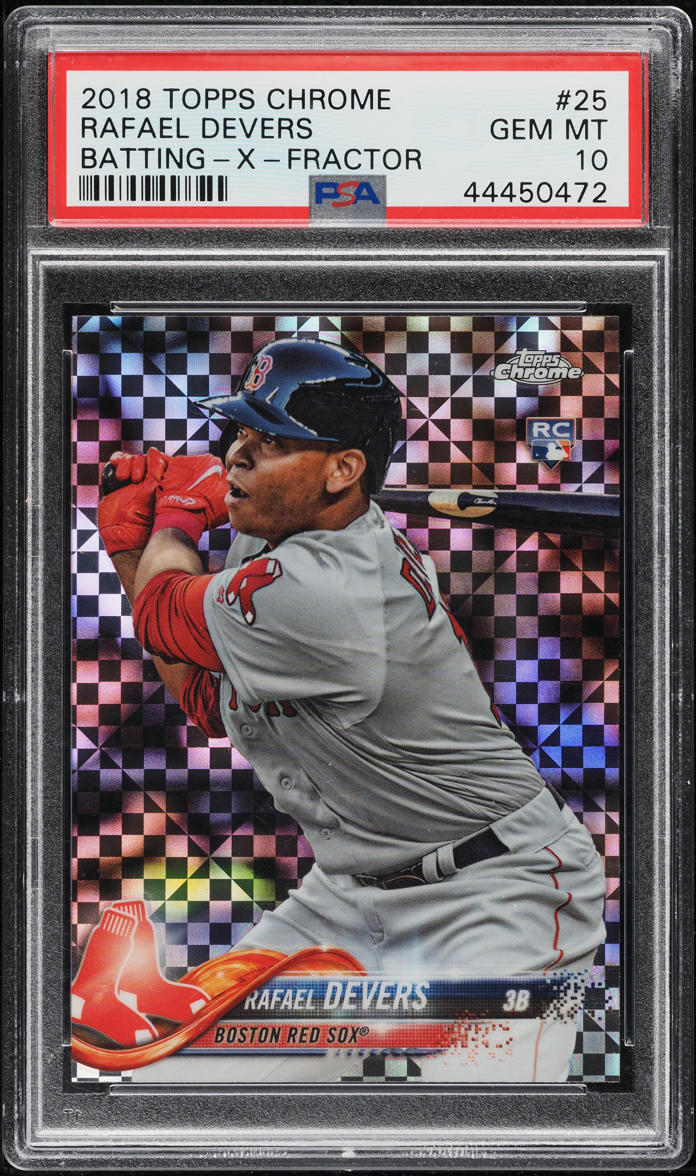 2018 Topps Chrome Xfractor Rafael Devers ROOKIE #25 PSA 10 GEM MINT
