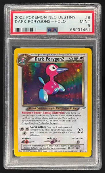 2002 Pokemon Neo Destiny #8/105 Dark Porygon2 Holo PSA 9