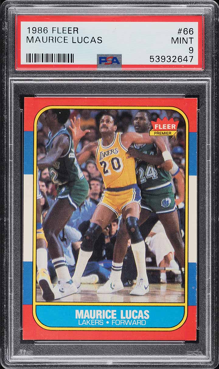 1986 Fleer Basketball Maurice Lucas #66 PSA 9 MINT