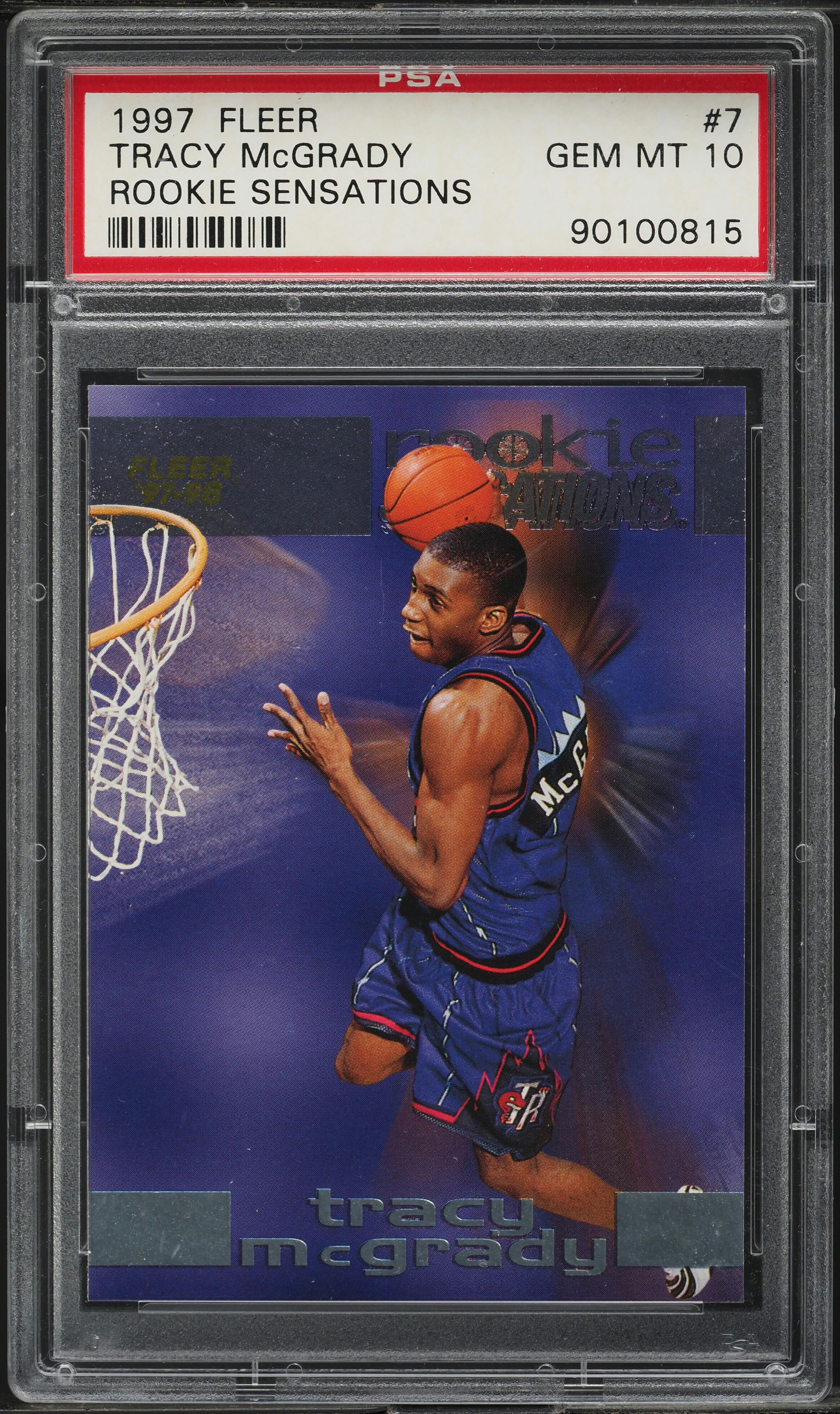 1997 Fleer Sensations Tracy McGrady ROOKIE #7 PSA 10 GEM MINT