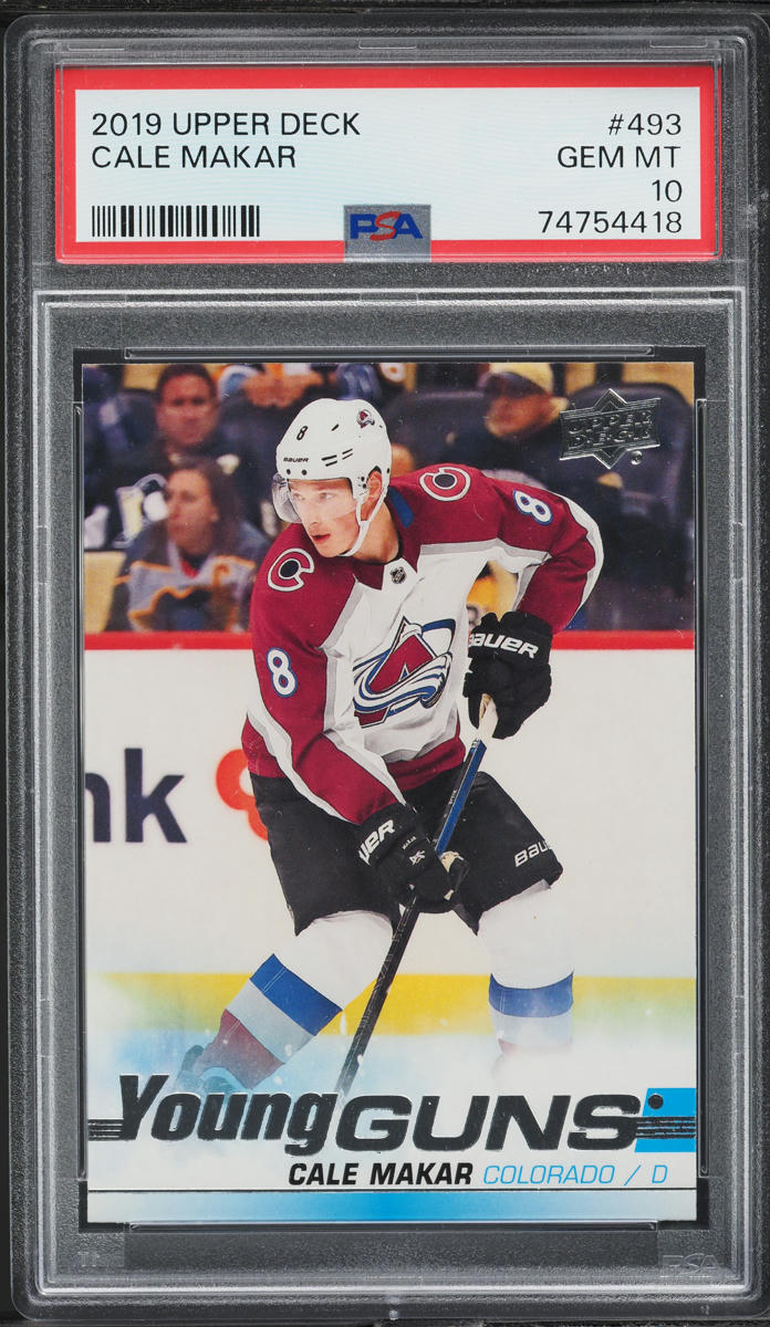 2019 Upper Deck Young Guns Cale Makar ROOKIE #493 PSA 10 GEM MINT