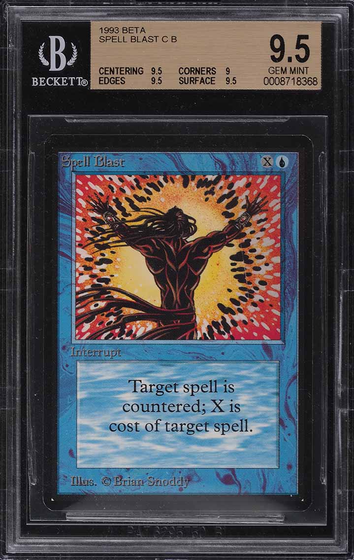1993 Magic The Gathering MTG Beta Spell Blast C B BGS 9.5 GEM MINT