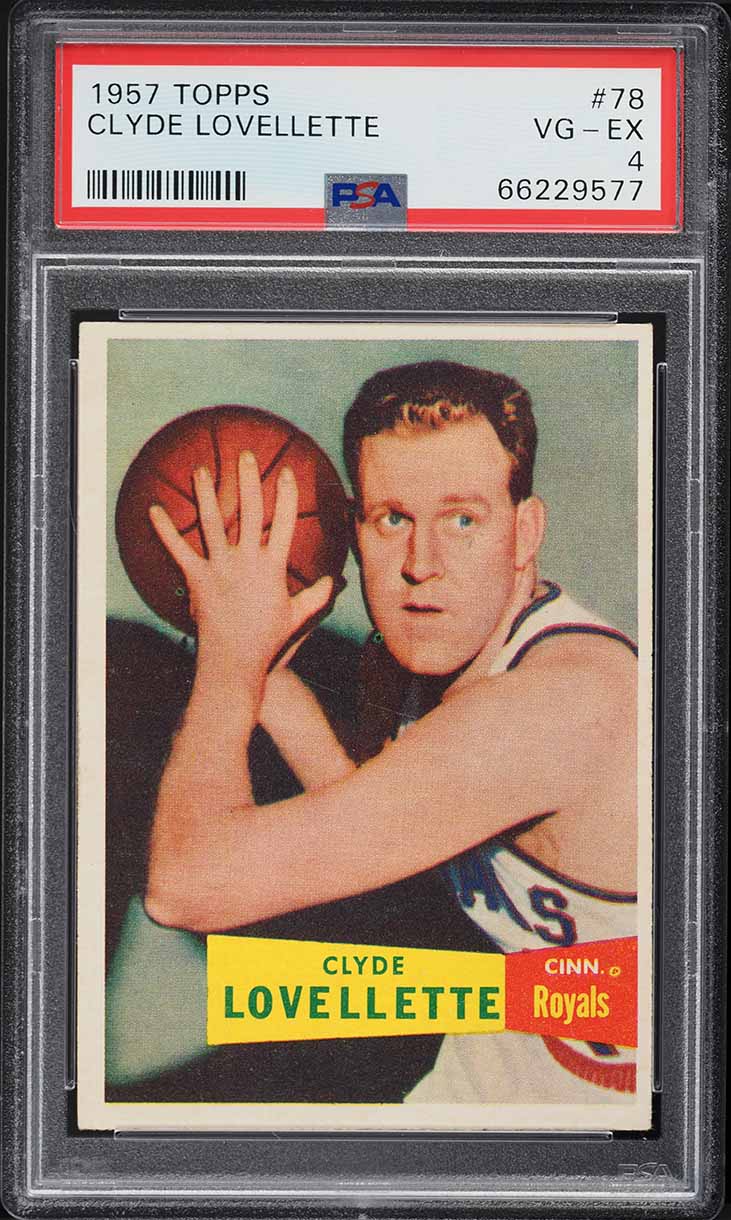 1957 Topps Basketball Clyde Lovellette ROOKIE #78 PSA 4 VGEX