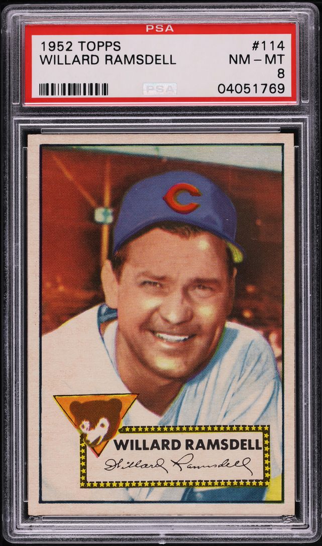 1952 Topps Willard Ramsdell #114 PSA 8 NM-MT