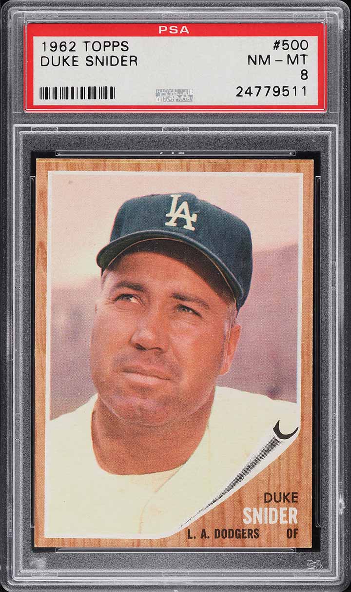 1962 Topps Duke Snider #500 PSA 8 NM-MT