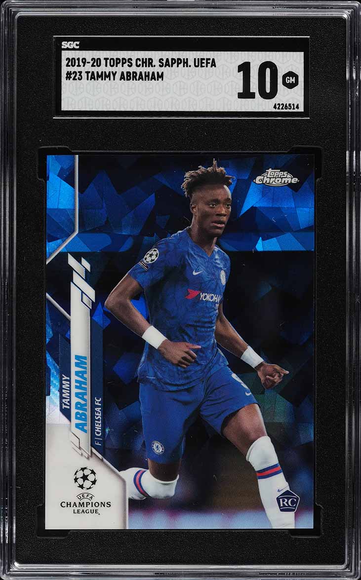 2019 Topps Chrome Sapphire UEFA Tammy Abraham ROOKIE #23 SGC 10 GEM MINT