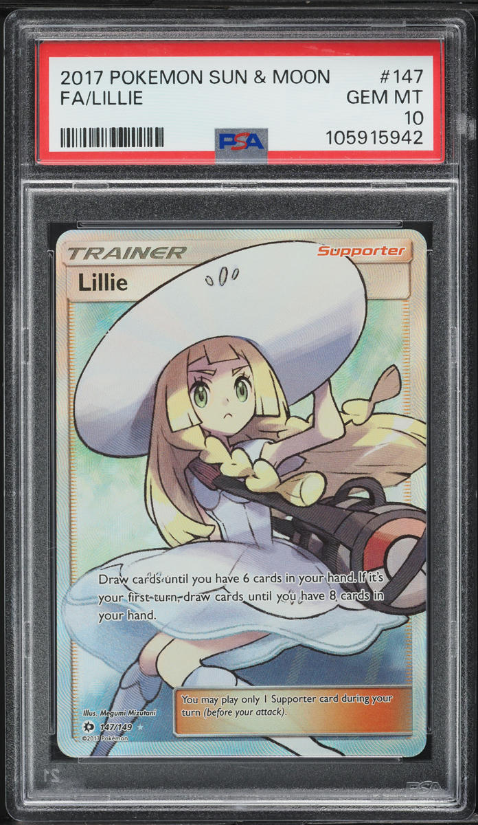 2017 Pokemon Sun & Moon Full Art Lillie #147 PSA 10 GEM MINT